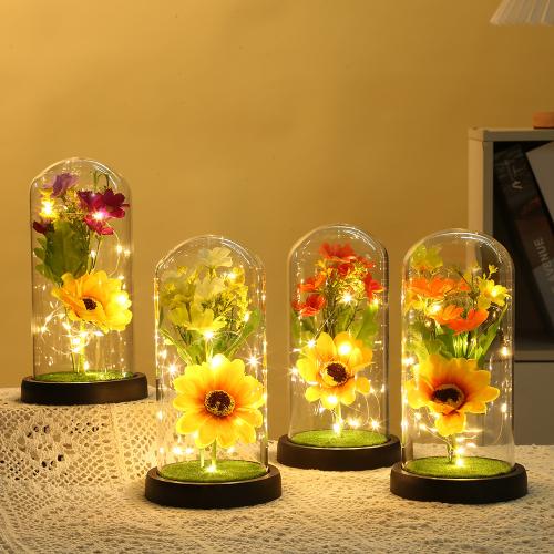 Acrylic & Plastic Creative Preserved Flower Decoration for home decoration & for gift giving PC