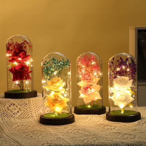 Acrylic & Plastic Creative Preserved Flower Decoration for home decoration & for gift giving PC