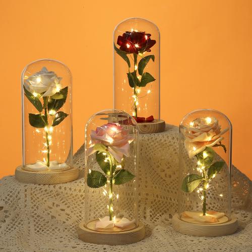 Acrylic & Wood Creative Preserved Flower Decoration for home decoration & for gift giving PC