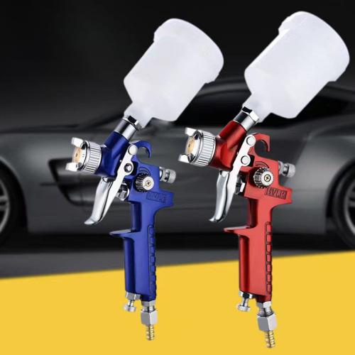  HVLP Spray Gun with 1.0mm Tip Air Spray Gun for Car Spraying Gravity Feed Paint Gun for Car Prime Furniture Surface Spraying Wall Painting Include 125ml Capacity Cup