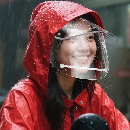 Windbreak Mask for Riding Clear Vision Transparent Waterproof Mask Splash-Proof Face Shield