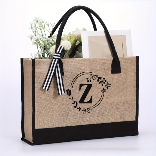 Jute Tote Bag Shopping Bag large capacity Unlined PC