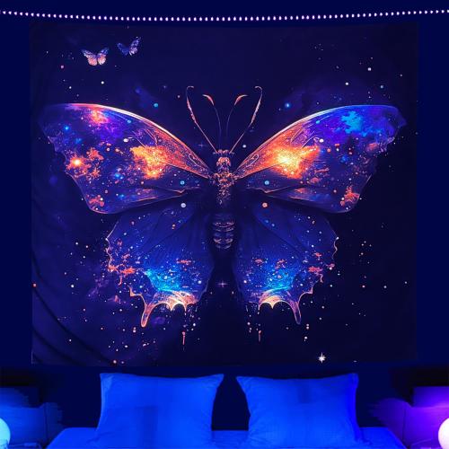 Polyester Tapisserie Imprimé motif papillon Bleu pièce