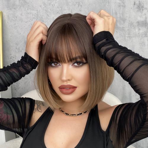 High Temperature Fiber short hair & Easy Matching Wig Can NOT perm or dye PC