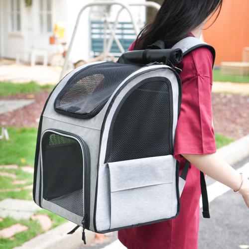 Oxford foldable Pet Backpack portable & breathable Metal PC