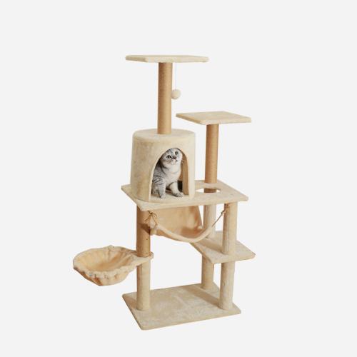 Sisal Hemp & Wooden & Flannelette Soft & Multifunction Cat Tree hardwearing Solid PC