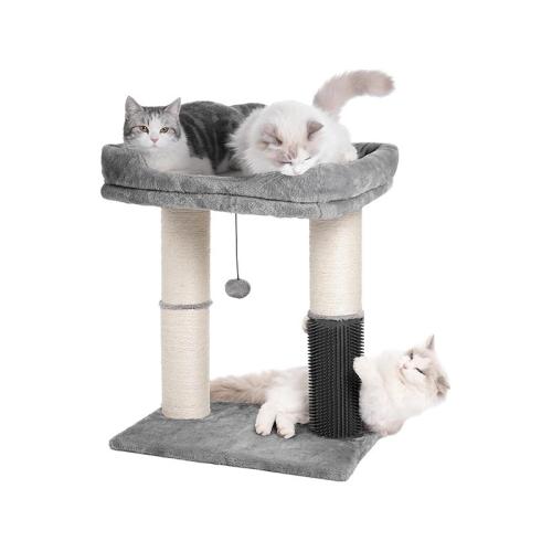 Sisal Hemp & Wooden & Flannelette Soft & Multifunction Cat Tree hardwearing gray PC