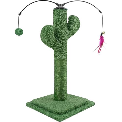 Sisal Hemp & Wooden & Flannelette rotatable & Multifunction Cat Tree hardwearing green PC
