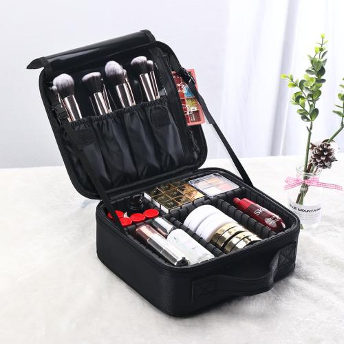 PU Leather & Oxford & Nylon Cosmetic Bag sewing thread & waterproof Solid PC