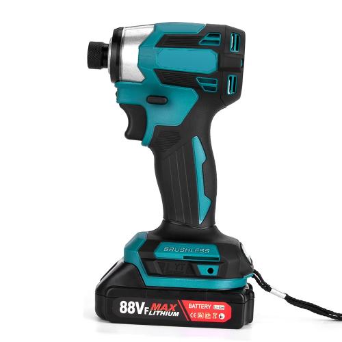 600Nm Brushless Electric Screwdriver Cordless Impact Drill Kit 18V Battery with Dedicated Drill Bits