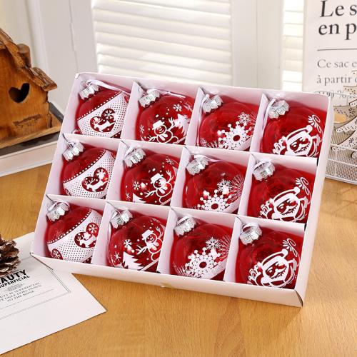 Plastique Boules de décoration de Noël Dessin animé plus de couleurs pour le choix Ensemble