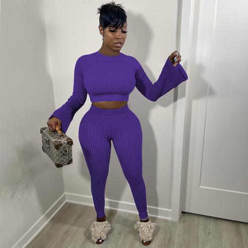 Poliéster Conjunto casual de las mujeres, Pantalones & parte superior, más colores para elegir, Conjunto