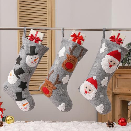 Tissus non tissés Chaussette de Noël couleur et motif différents pour le choix plus de couleurs pour le choix pièce
