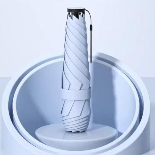 Black Polyester & Pongee Waterproof Sun-Rain Umbrella portable & anti ultraviolet Plastic Solid PC