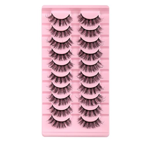 Chemical Fiber False Eyelashes ten piece black Set