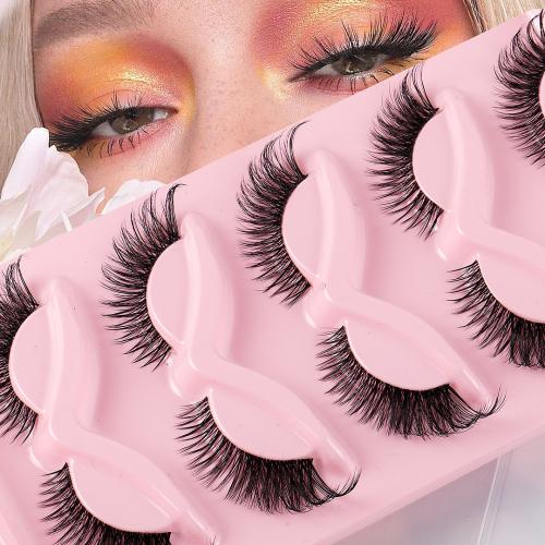 Chemical Fiber False Eyelashes five piece black Set
