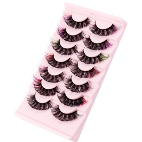 Chemical Fiber False Eyelashes seven piece multi-colored Set