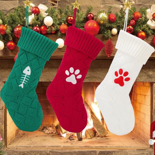 Chiffon Chaussettes de décoration de Noël couleur et motif différents pour le choix pièce