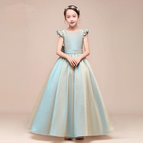 Polyester Robe d’une seule pièce de fille Patchwork Solide plus de couleurs pour le choix pièce