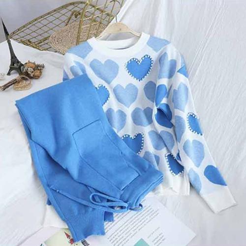 Algodón Conjunto casual de las mujeres, de punto, más colores para elegir, Conjunto