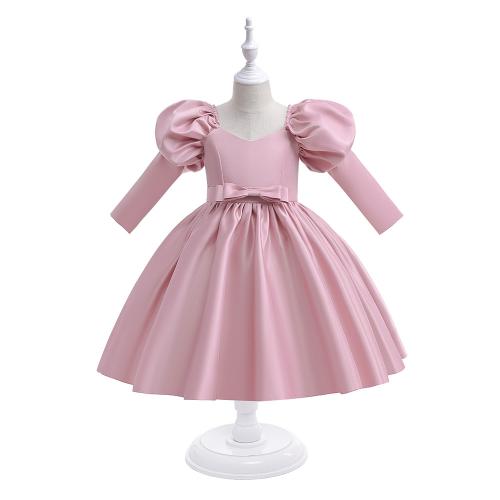 Polyester Robe d’une seule pièce de fille Solide plus de couleurs pour le choix pièce