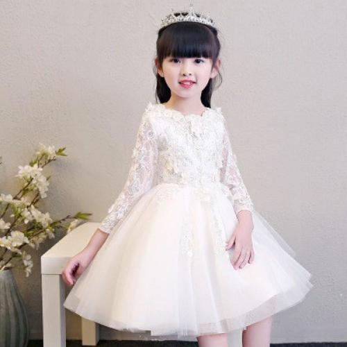 Polyester Robe d’une seule pièce de fille Patchwork Solide plus de couleurs pour le choix pièce