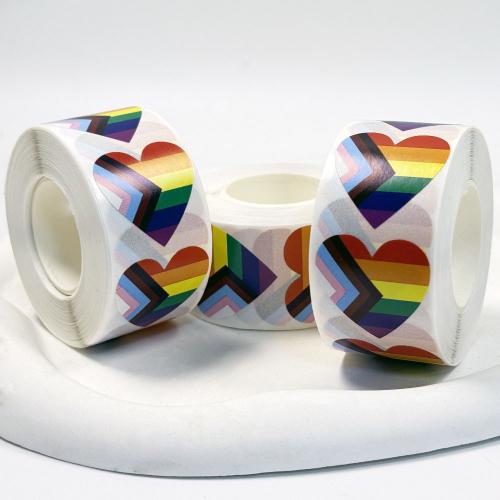 Copper Paper & Pressure-Sensitive Adhesive Sealing Sticker durable printed striped multi-colored PC