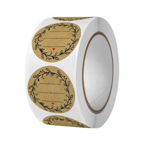 Vellum Paper Sealing Sticker printed yellow PC