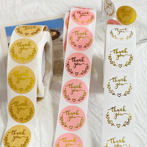 Copper Paper & Vellum Paper & Pressure-Sensitive Adhesive DIY Sealing Sticker gold foil print letter PC