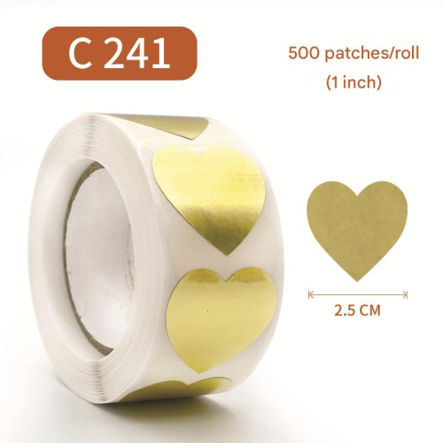 Pressure-Sensitive Adhesive & Paper DIY Sealing Sticker Solid yellow PC
