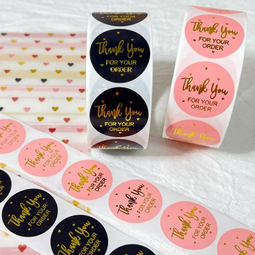 Copper Paper & Pressure-Sensitive Adhesive DIY Sealing Sticker gold foil print letter PC