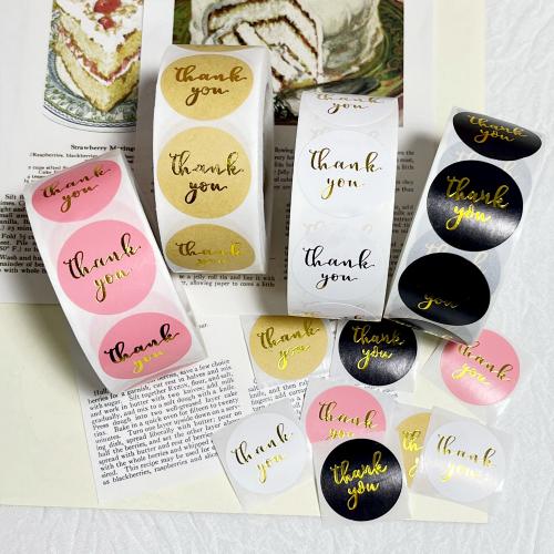 Copper Paper & Pressure-Sensitive Adhesive DIY Sealing Sticker gold foil print letter PC