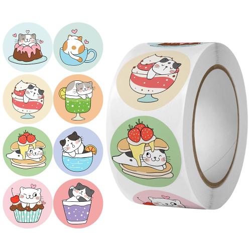 Copper Paper & Pressure-Sensitive Adhesive DIY Sealing Sticker printed Cartoon multi-colored PC