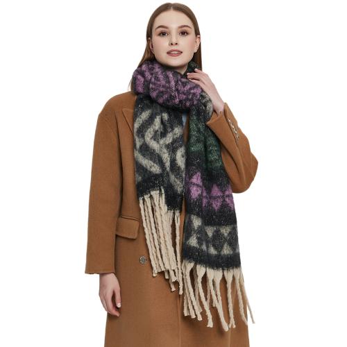 Polyester Easy Matching Women Scarf thicken & thermal geometric PC