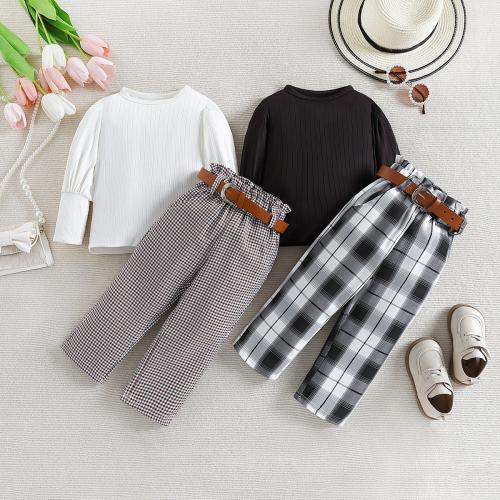 Katoen De Kleren reeks van het meisje Broek & Boven Afgedrukt meer kleuren naar keuze Instellen