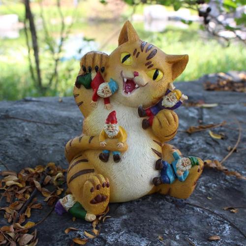Résine Décoration Chats Jaune pièce