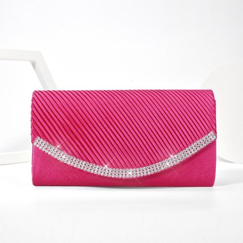 Flannelette & Polyester Envelope & Easy Matching Clutch Bag with chain & with rhinestone PC