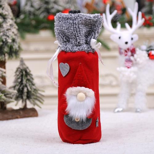Cloth Christmas Wine Cover christmas design knitted PC