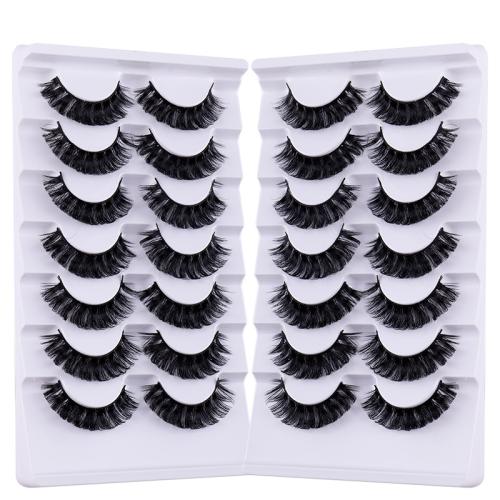 Chemical Fiber False Eyelashes seven piece black Set