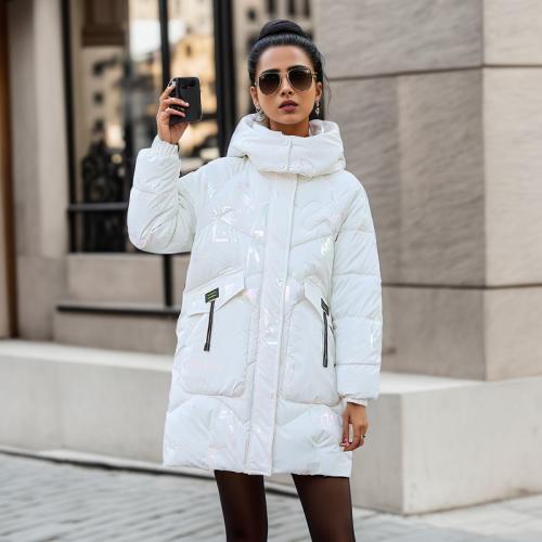 Polyester windproof & With Siamese Cap Women Parkas & thermal PC