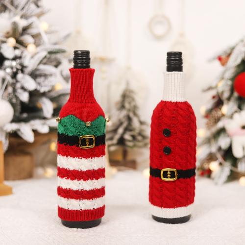 Cloth Christmas Wine Cover christmas design knitted PC