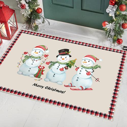 Polyester Absorbent Floor Mat christmas design printed PC