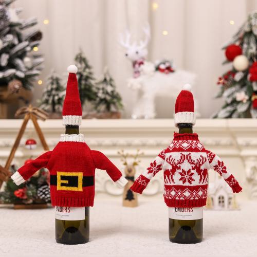 Cloth Christmas Wine Cover christmas design knitted PC