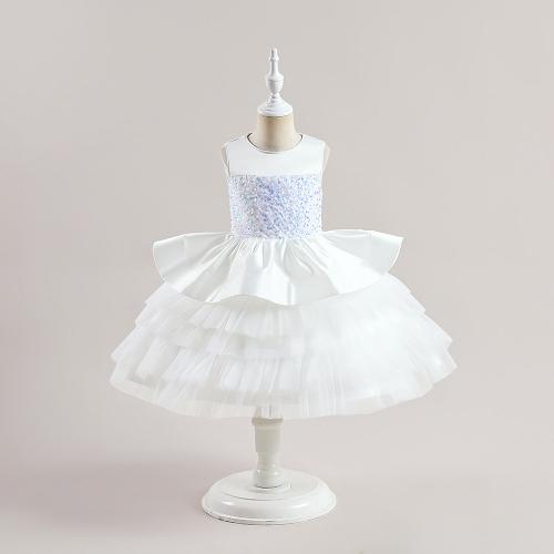 Coton Robe d’une seule pièce de fille Patchwork Solide plus de couleurs pour le choix pièce