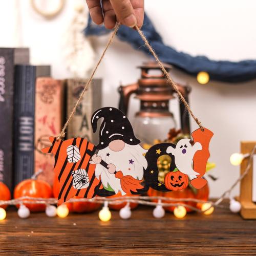 De madera Adornos de Halloween, patrón diferente para la elección, trozo
