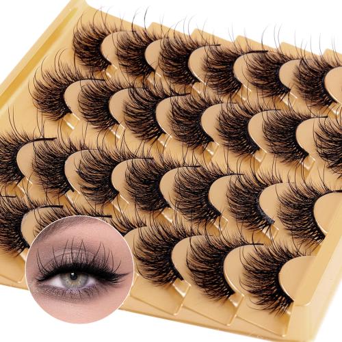 Chemical Fiber False Eyelashes fourteen piece black Set