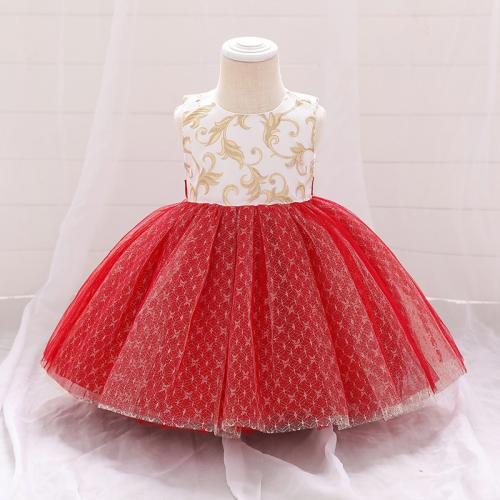 Polyester Robe d’une seule pièce de fille Patchwork Autres plus de couleurs pour le choix pièce