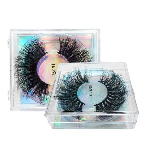 Mink Fur False Eyelashes black Pair