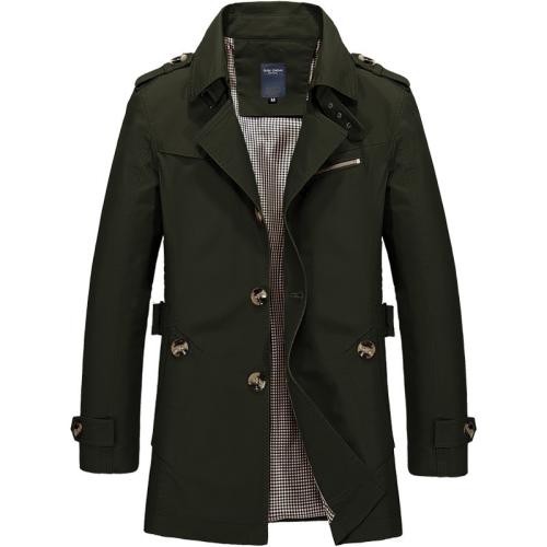 Cotton Plus Size Men Trench Coat & loose PC