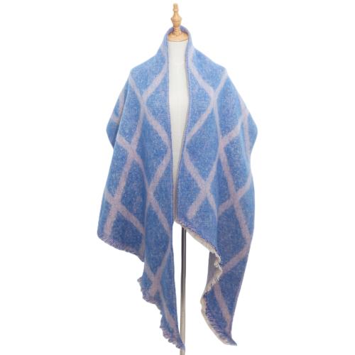 Polyester Easy Matching Women Scarf thicken & thermal printed plaid PC